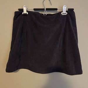 Halara High Waisted Invisible Zipper 2-in-1 A Line Mini Corduroy Casual Skirt